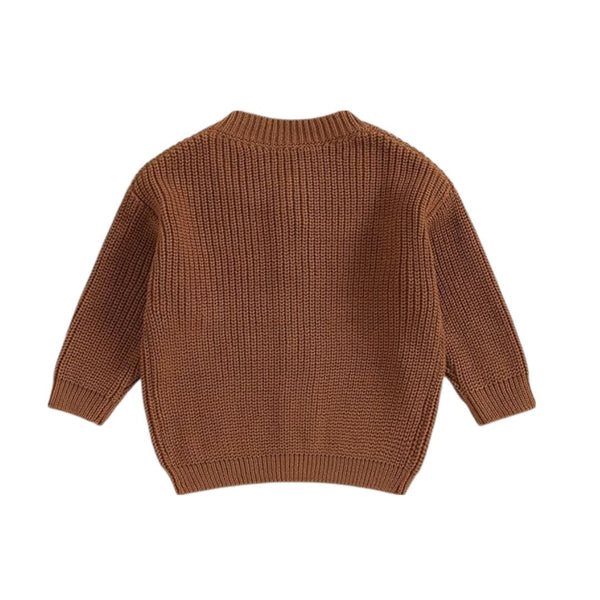 Vexan Brown Knit Cardigan for Female