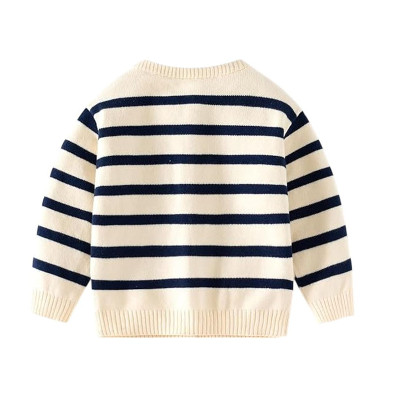 Vexan Striped Heart Cardigan for Female